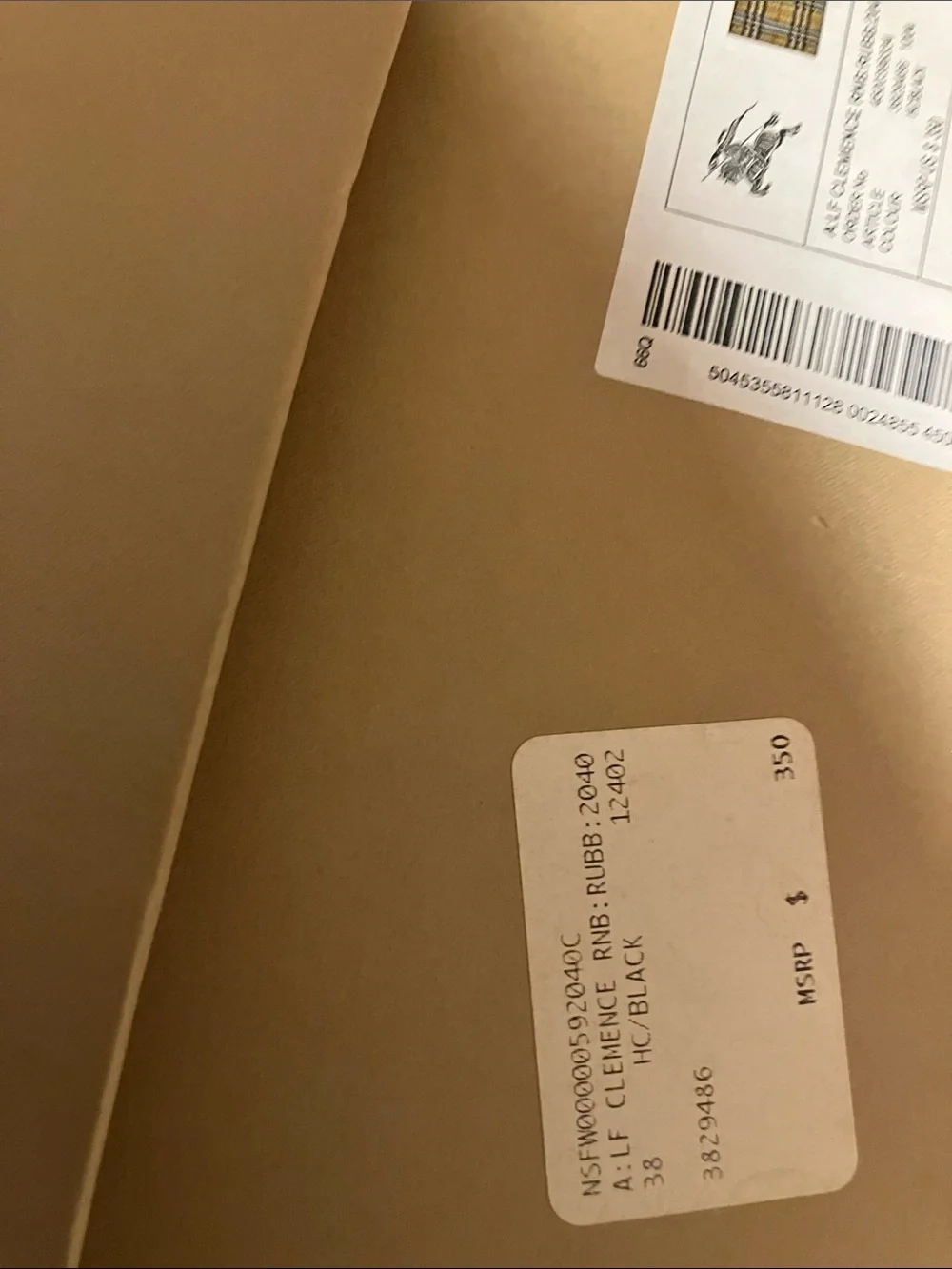 Burberry Black & Beige Classic Check Tall Rain Boots